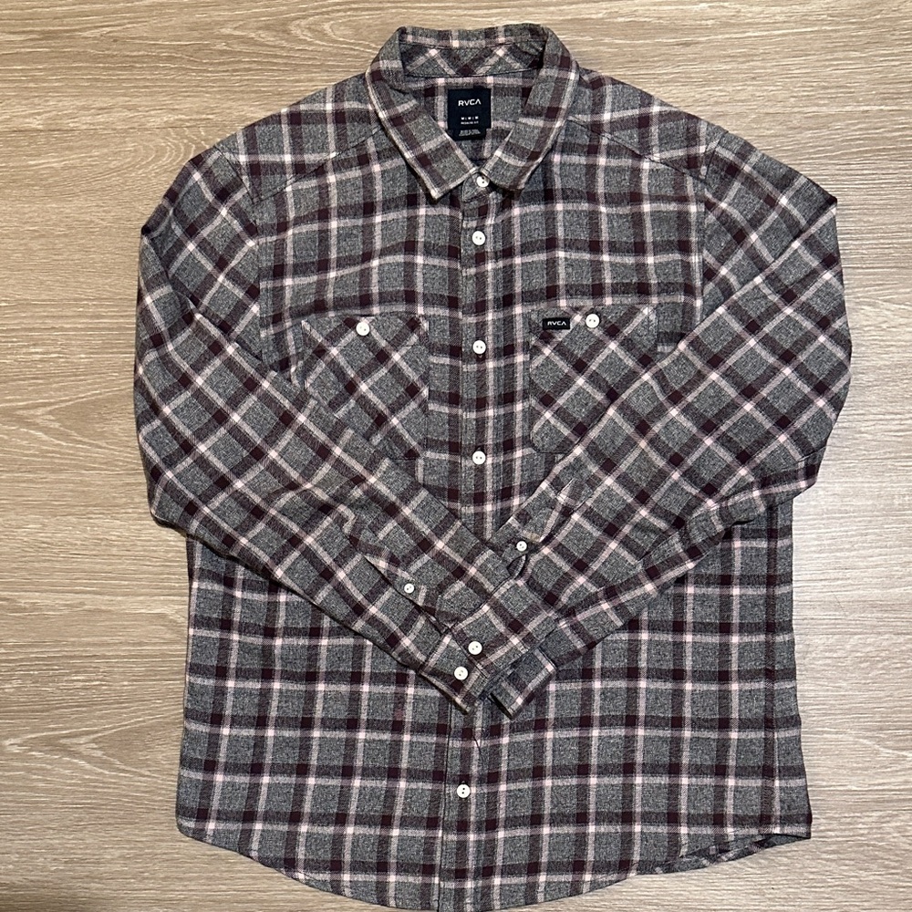 RVCA Men’s L/S Woven Regular Fit (Medium)
